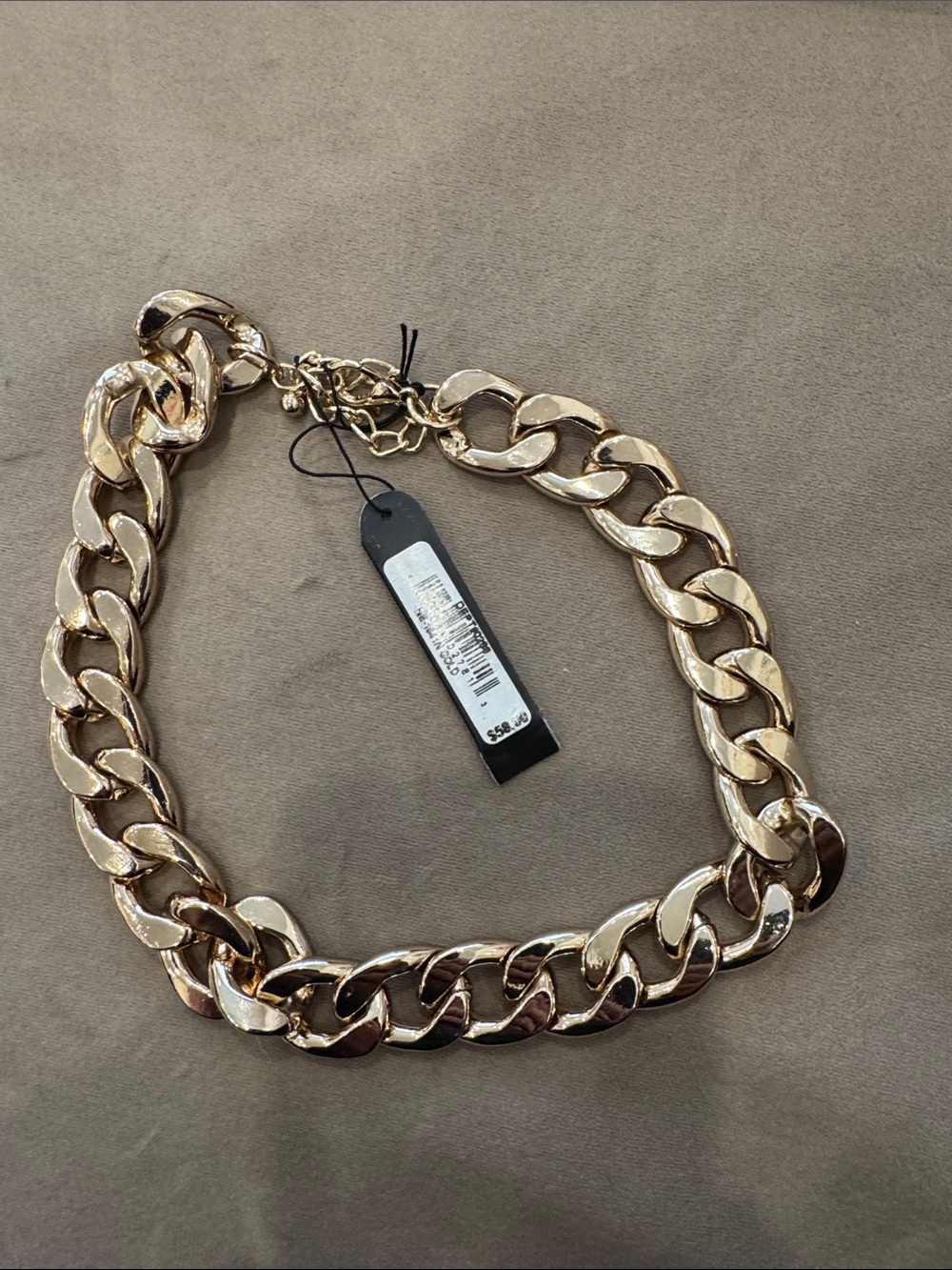 NWT! Aqua Chunky Gold Chain Necklace - Women's Fashion Accessory